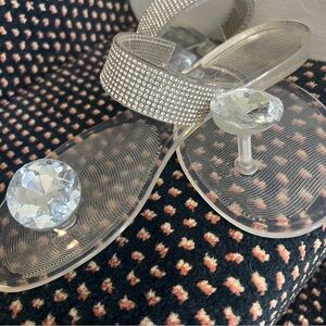 Clear Jelly Rhinestone Embellished Sandals